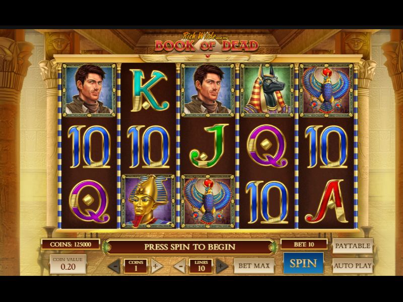 Características de la tragaperras Book of Dead