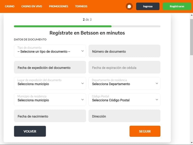 Sigue nuestro paso a paso de cómo registrarte en Casino Betsson