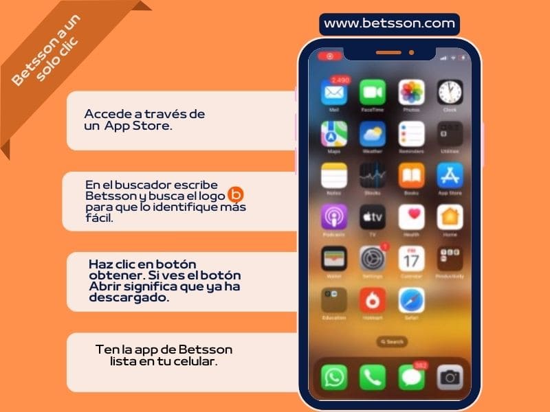 Para descargar Betsson en dispositivo iOS